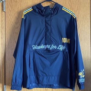 PINK Victoria's Secret Black Iowa Hawkeye Hooded Jacket